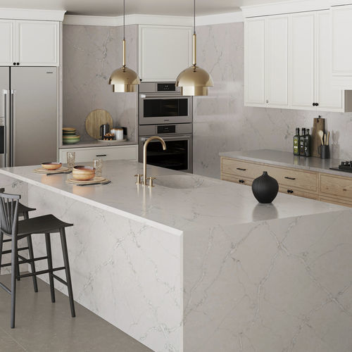 Рабочая поверхность из Silestone® - Le chic : Victorian Silver - Cosentino - для кухни / серая / полированная