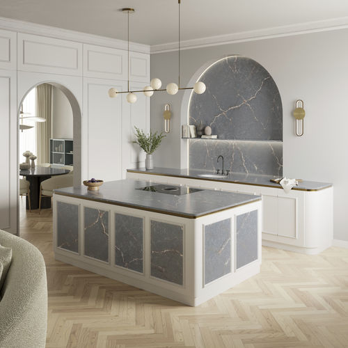 Рабочая поверхность из Silestone® - Le chic : Parisien - Cosentino - для кухни / синяя / полированная