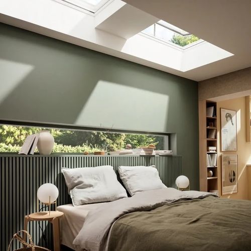 Фонарь для плоской крыши - CFU - VELUX - настенный / для вентиляции / из стекла