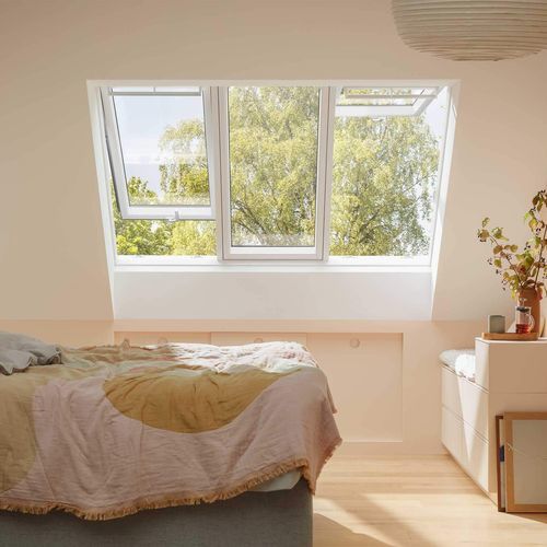 Мансардное окно из алюминия - VERRIÈRE 3EN1 - VELUX - из дерева / неподвижное / поворотное