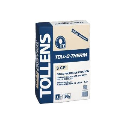 Клей для керамической плитки для цементирования - TOLL-O-THERM 3CP+ - Tollens - для теплоизоляции снаружи ITE / для цемента / в форме порошка