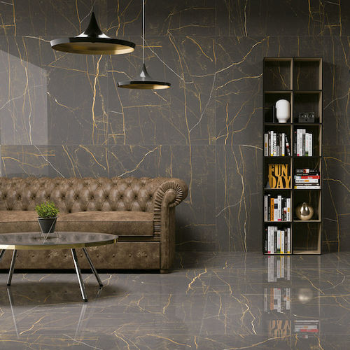 Плитка из керамогранита - NOIR ST LAURENT - Roca Tile - полированная / глянцевая / для интерьера