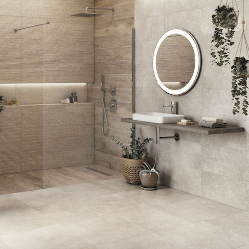 Плитка из керамогранита - LIMESTONE - Roca Tile - естественная отделка / для интерьера / настенная