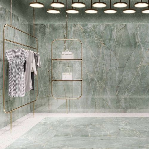 Плитка из керамогранита - TOPAZIO - Roca Tile - из натурального камня / полированная / для интерьера