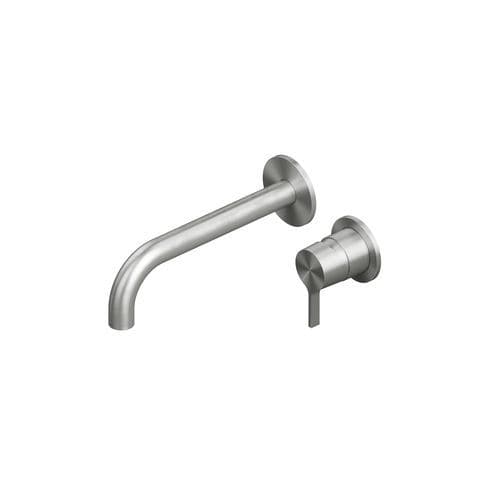 Однорычажный смеситель для раковины - VOLCANO 36 14.00 - QuadroDesign - настенный / из нержавеющей стали / для ванной комнаты