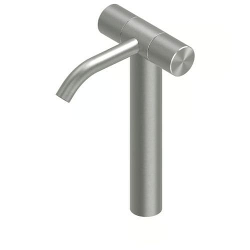 Однорычажный смеситель для раковины - HUM 24 02V - QuadroDesign - на борт ванны / из нержавеющей стали AISI 316 / для ванной комнаты
