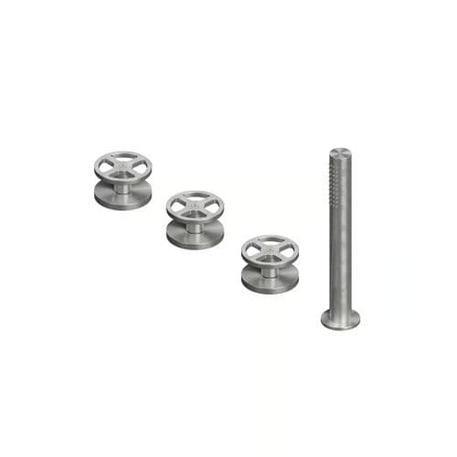 Набор для ванны из нержавеющей стали 316L - VALVOLA02 20 99 - QuadroDesign - на борт ванны / современный / 2 отверстия