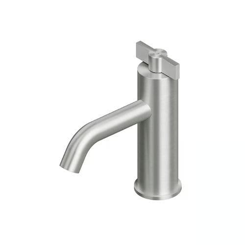 Однорычажный смеситель для умывальника - VALVOLA01 19 01 - QuadroDesign - на борт ванны / из нержавеющей стали 316L / для интерьера