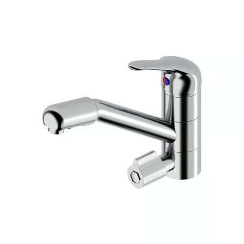 Настольный однорычажный смеситель - IDEALAQUA 64P/1 - QuadroDesign - из латуни / для кухни / три канала