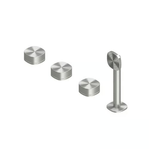 Набор для ванны из нержавеющей стали 316L - SUPER 22 99 - QuadroDesign - на борт ванны / современный / 3 отверстия