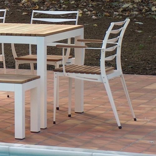 Современный стул для сада - TWIN - FIVE STARS ITALY - для наружного применения / из алюминия / из тикового дерева