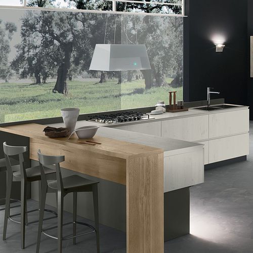 Современная кухня - VEGA  - Torchetti Cucine - из ламината / островного типа / без ручки