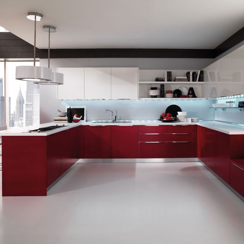 Современная кухня - AIRONE - Torchetti Cucine - из дерева / в форме U / с ручками