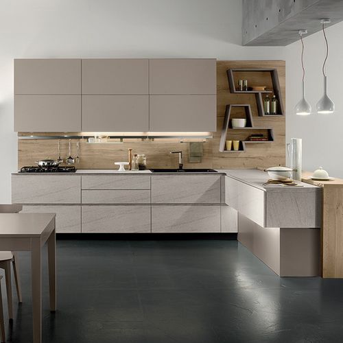 Современная кухня - VEGA - Torchetti Cucine - из ламината / L-образная / без ручки