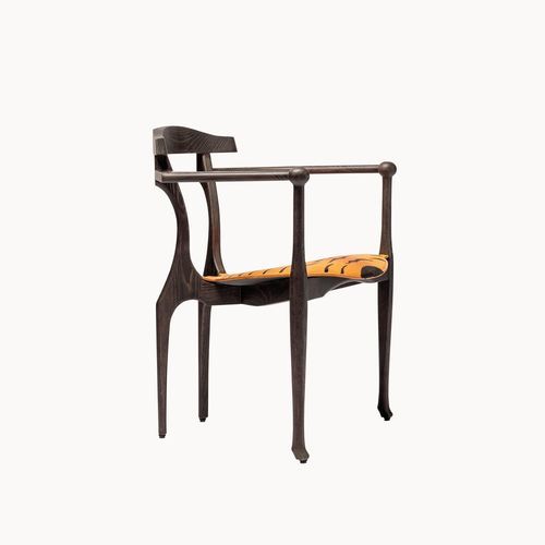 Cтул уникальный дизайн - TIGER ART GAULINO - BD Barcelona Design - для интерьера / из кожи / с основанием из ясеня