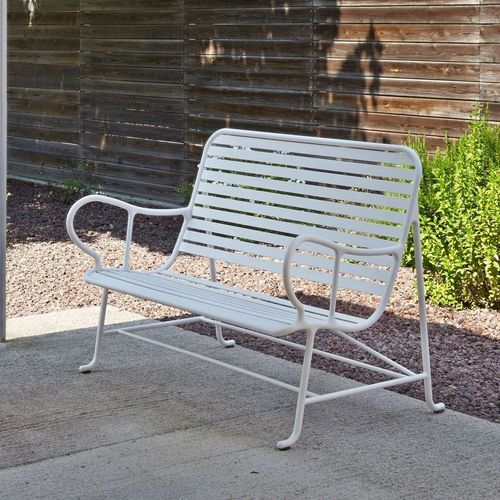 Современная скамейка для сада - GARDENIAS  - BD Barcelona Design - из экструдированного алюминия / из ламината / со спинкой