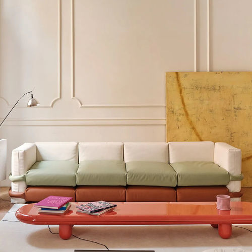Модульный диван - PILLOW  - BD Barcelona Design - современный / из кожи / с подлокотниками
