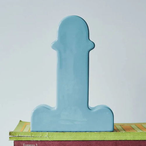 Ваза уникальный дизайн - SHIVA  - BD Barcelona Design - из глазированной керамики / Ettore Sottsass / синяя