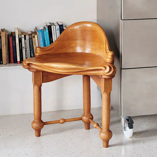 Стилизованный табурет - CALVET  - BD Barcelona Design - из дуба / с основанием из дуба / 3 ножки