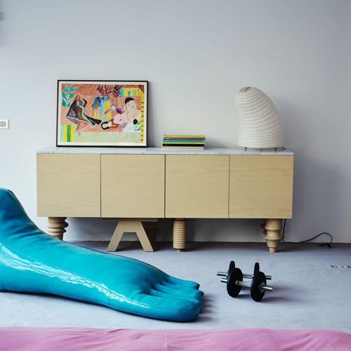 Современный буфет - MULTILEG - BD Barcelona Design - из фанерованной древесины / из МДФ / из стекла
