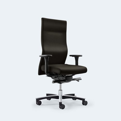 Современный стул для офиса - PLUS TASCHENFEDERKERNSTUHL XL - Löffler Bürositzmöbel GmbH - для интерьера / из ткани / с основанием из металла
