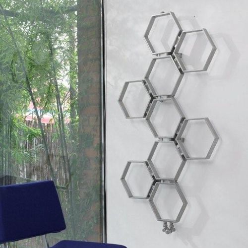 Полотенцесушитель на горячей воде - HONEYCOMB - AEON Sculptural Heating - современный / из нержавеющей стали / настенный