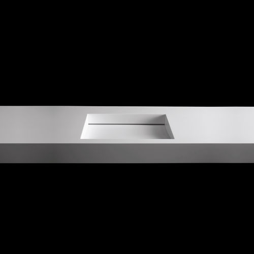 Встраиваемая раковина - TICKLESS - RI.FRA MOBILI - из Corian® / со встроенной столешницей / двойная