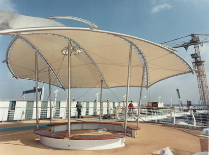 Натяжная конструкция кабель-мембрана - AWNINGS - ACS-PRODUCTION - для покрытий / для навеса / с мембраной из ПВХ