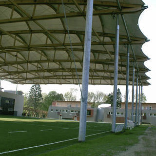 Натяжная конструкция на металлическом каркасе - SPORTS VENUE COVERAGE - ACS-PRODUCTION - для покрытий / с мембраной из ЭТФЭ / для спортивной площадки