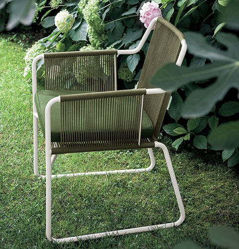 Современный cтул - HARP 359 - RODA - для наружного применения / из полиэстера / с основанием из нержавеющей стали