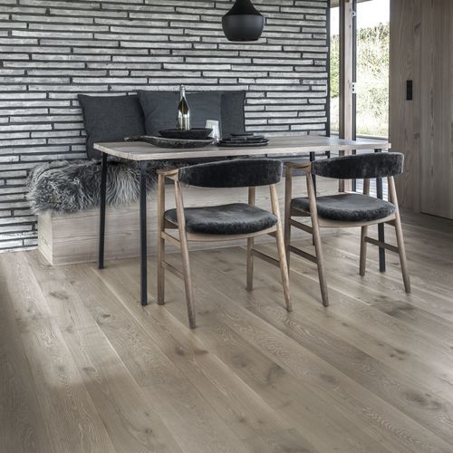 Паркет из паркетной доски - STORY 188 DACITE GREY - Karelia - из дуба / очищенный / матовый