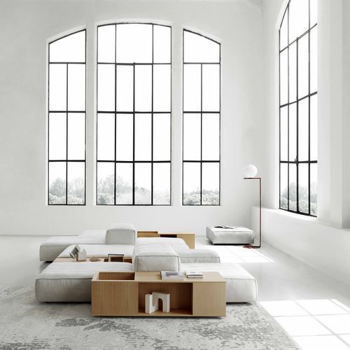 Напольный шкаф для хранения - EXTRASOFT - Living Divani - современный / Piero Lissoni / МДФ