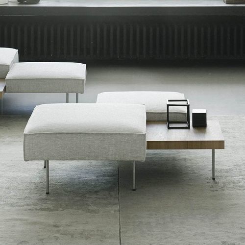 Современный журнальный столик - UPLAND - Living Divani - из дуба / из вяза / из кожи