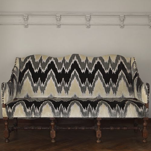 Обивочная ткань - ALEJANDRO LCT 5359-005 - Gastón y Daniela - c геометрическим рисунком / из бархата / жаккардовая
