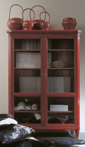 Стеклянный шкаф в стиле Директории - ART. 8432 - SALDA ARREDAMENTI - на основании / из стекла / из дерева