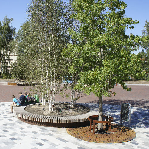 Заграждение для деревьев из дерева - ROUGH&amp;READY CIRCULAR TREE ISLES - Streetlife - со встроенной общественной скамейкой