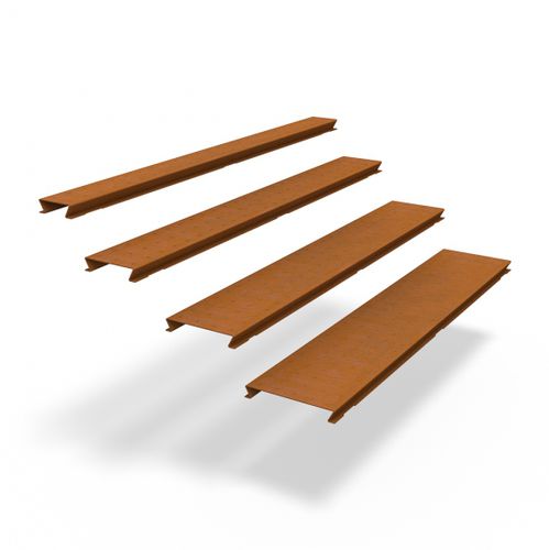 Напольное покрытие из кортеновской стали - CORDECK® VARIADOS - Streetlife - для улицы / для сектора услуг / из реек
