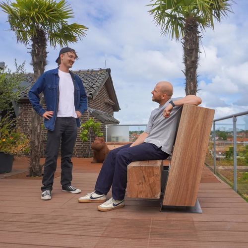 Современная скамейка - DRIFTER SEAT - Streetlife - из переработанного пластика / из кортеновской стали / из оцинкованного железа