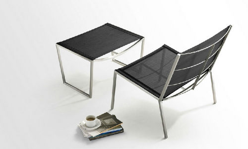 Современное кресло - TT - KENKOON - сетчатое / из нержавеющей стали / с опорой для ступней