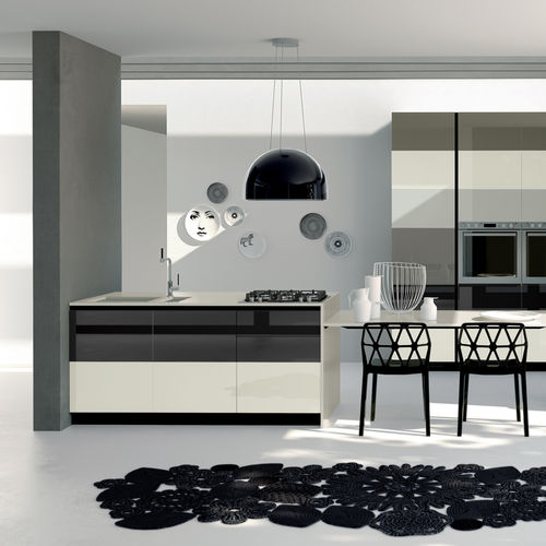 Современная кухня - TETRIX - SCAVOLINI - из фанерованной древесины / из мрамора / из кварца