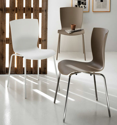 Современный cтул - CHATTY - SCAVOLINI - для интерьера / из полипропилена / с основанием из хромированной стали