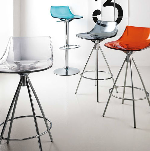 Современный барный стул - FLASH - SCAVOLINI - для интерьера / из сополимера / с основанием из хромированного металла