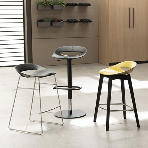 Современный барный стул - FREESBY - SCAVOLINI - для интерьера / из полипропилена / с основанием из хромированного металла