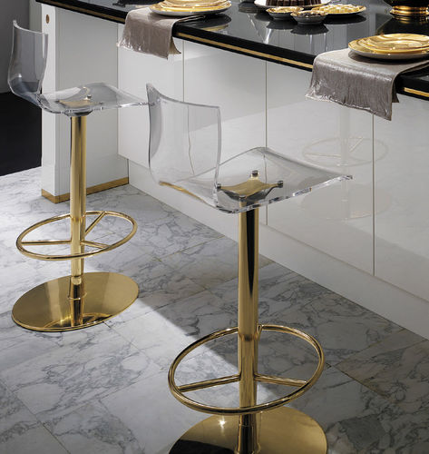 Современный барный стул - DELUXE - SCAVOLINI - для интерьера / из метакрилата / с основанием из металла