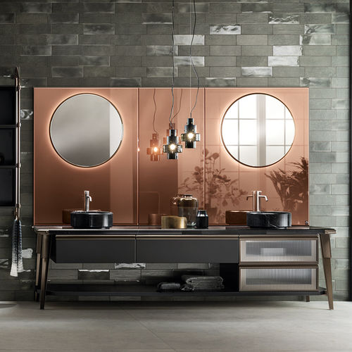 Современная ванная комната - DIESEL OPEN WORKSHOP - SCAVOLINI - из керамики / из дымчатого стекла / из Corian®