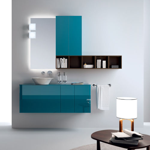 Двойная тумба под умывальник - FONT - SCAVOLINI - подвесная / из стекла / современная