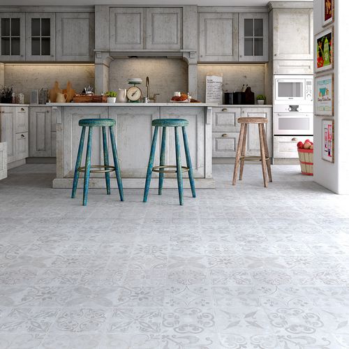 Слоистый пол из ДВП - S172616 - FAUS International Flooring - плавучий / имитация кафельной плитки / для бытового использования