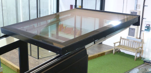 Отдельно стоящий пол - SLIDING - Cantifix - из стекла / закаленный