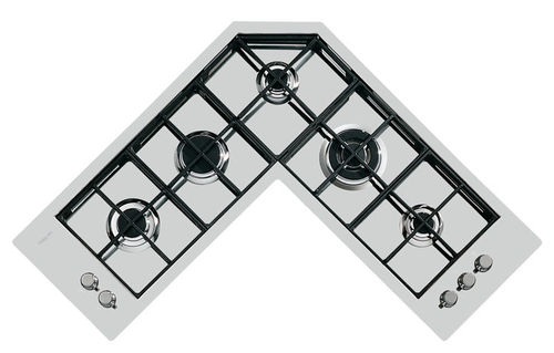 Газовая варочная панель - QUADRA.5F ANGOLARE.FT - 7238 042 - Foster spa - 5 конфорок / встраиваемая / с поворотными регуляторами