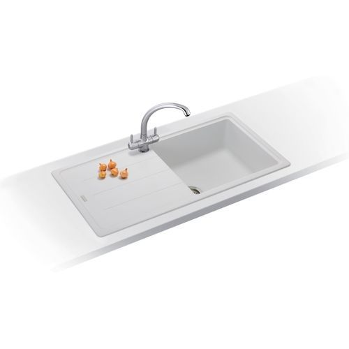 Кухонная раковина 1 чаша - Basis BFG 611-970 REV - FRANKE HOME SOLUTIONS - с сушкой / из гранита / встраиваемая сверху